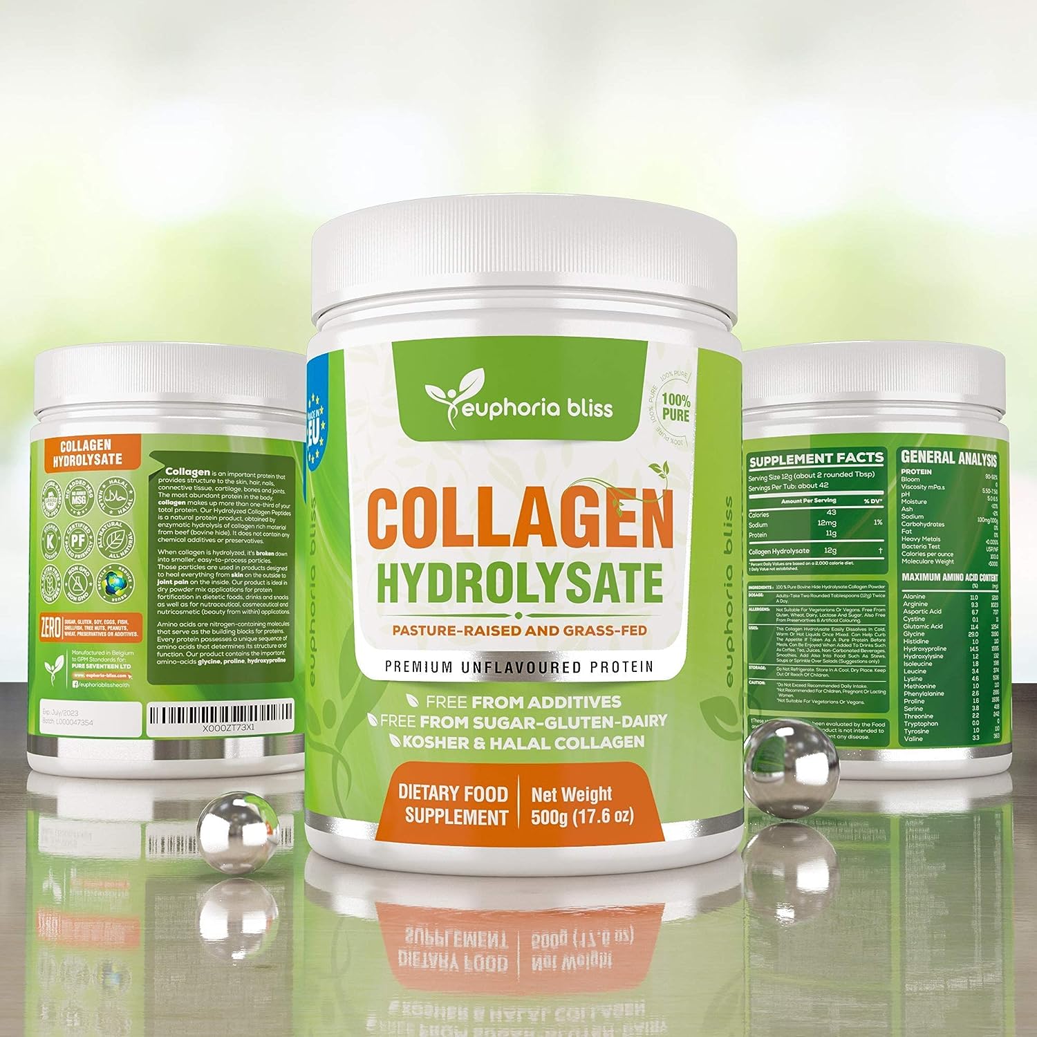 Premium Grass-Fed Collagen Powder 500g Unflavoured