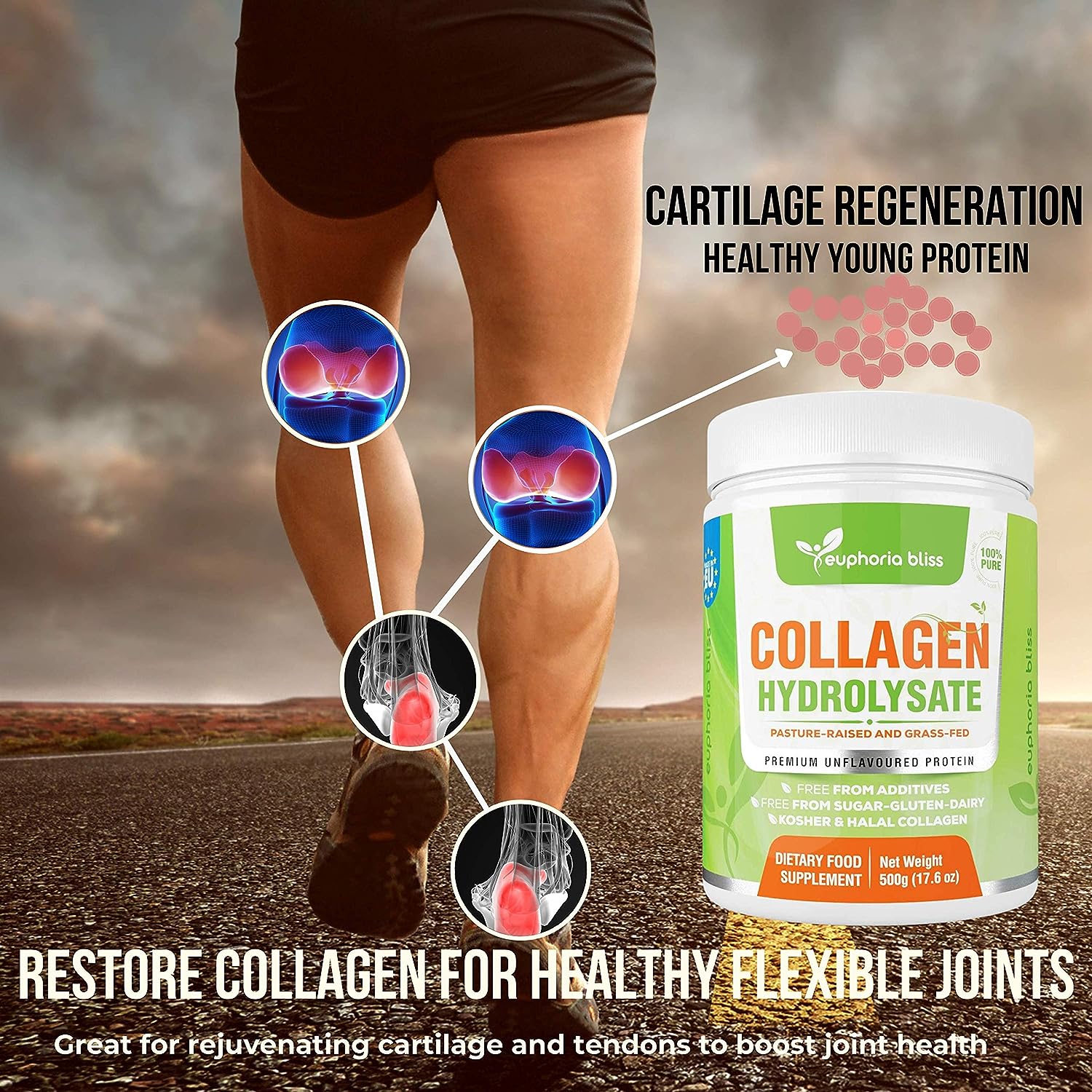 Premium Grass-Fed Collagen Powder 500g Unflavoured