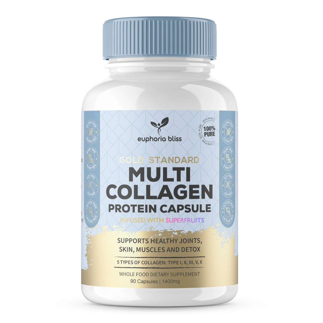 High Strength Multi Collagen 1400MG Capsules - with Turmeric & Kelp