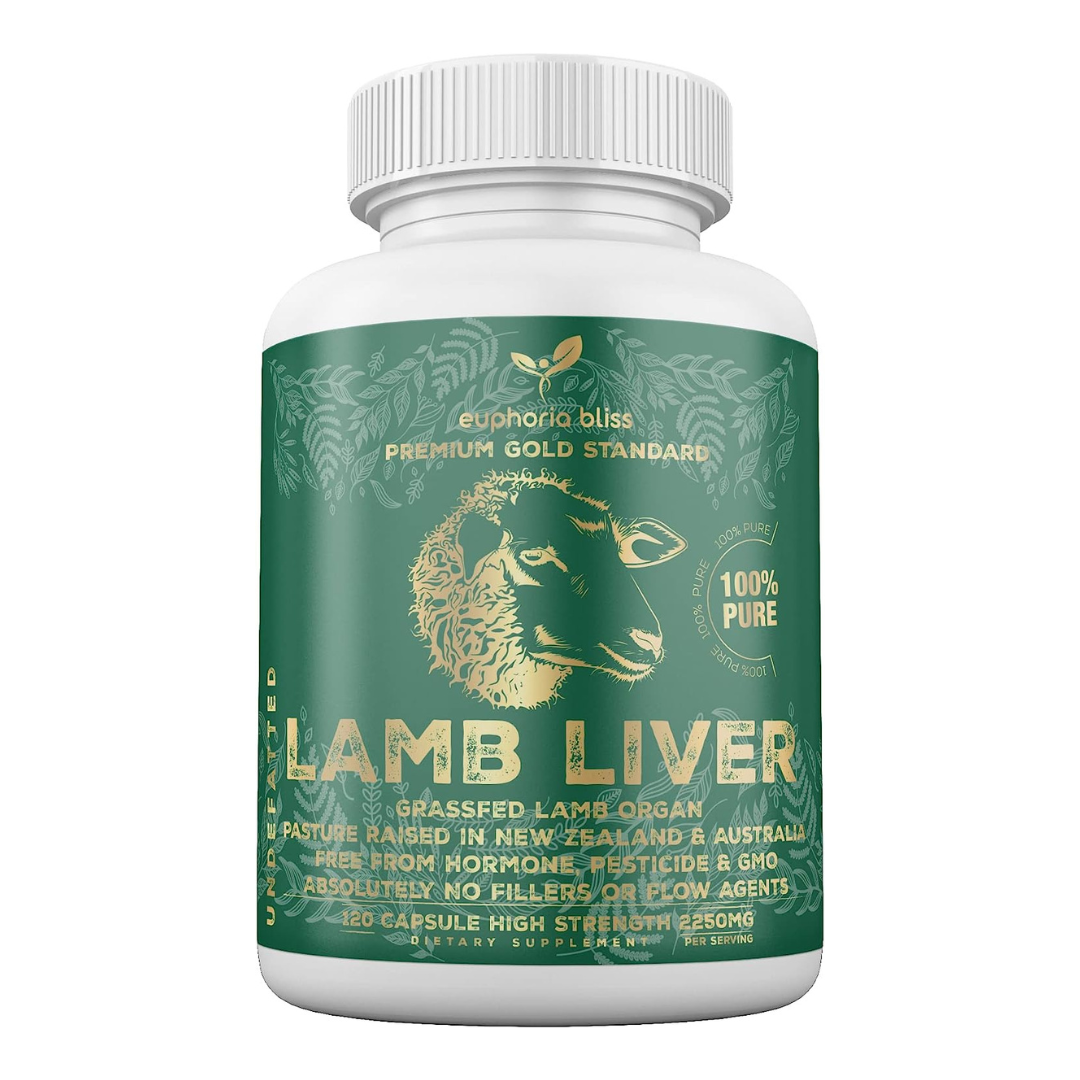 Grass-Fed Desiccated Lamb Liver Capsules 2250mg